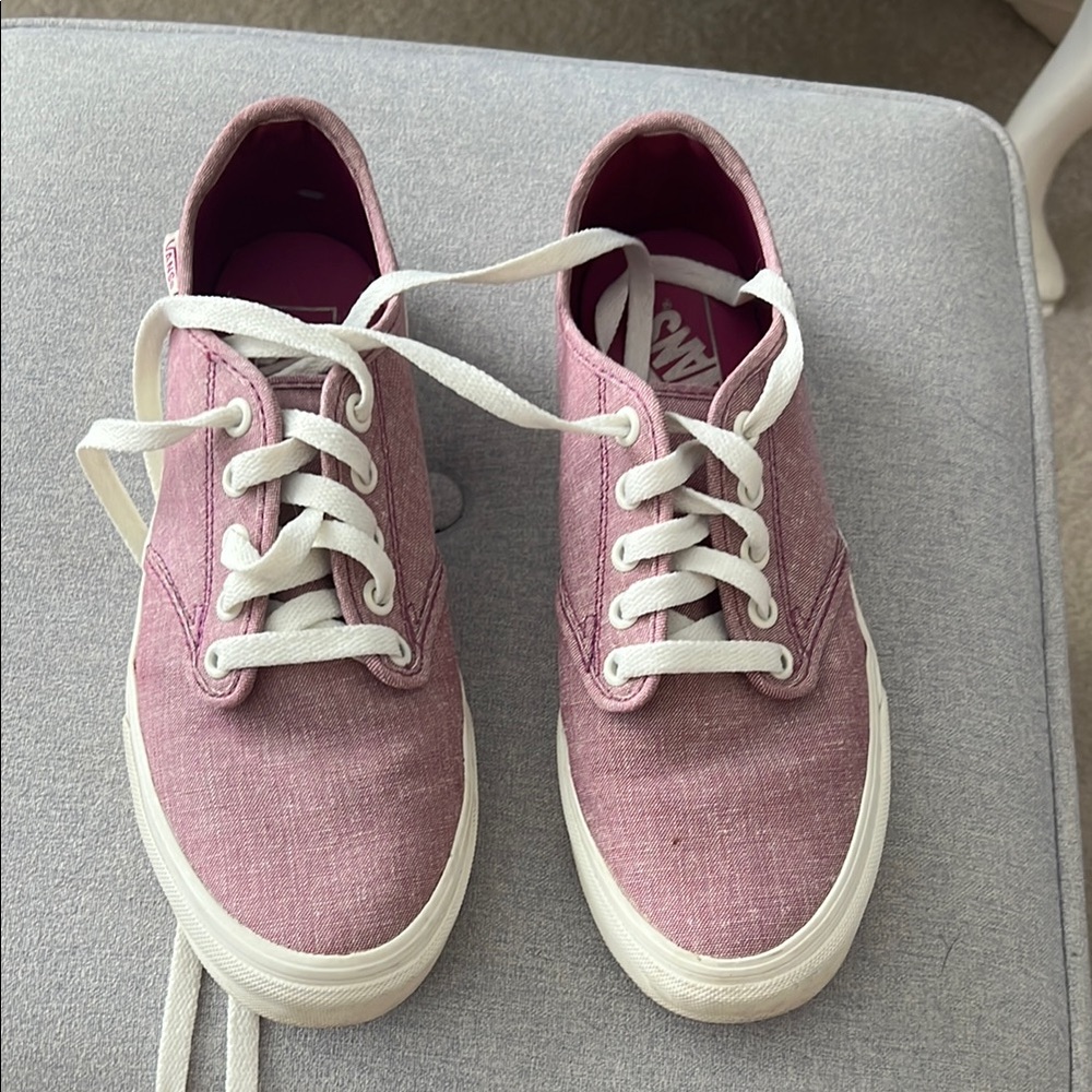 Vans Pink and White Classic Sneakers